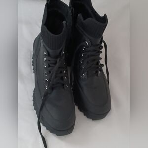 NWOT Nurture Rebalance Boots Women 6.5 Black High-Top Casual Academia Gothic Y2K